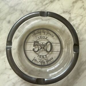 Vintage Ashtray 1902 - 1952 Faithfully Yours For 50 Years Texaco Gas & Oil